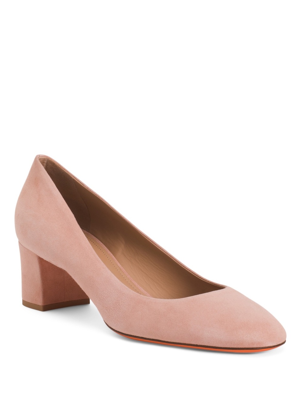 Santoni Flight Suede Block-Heel Pumps